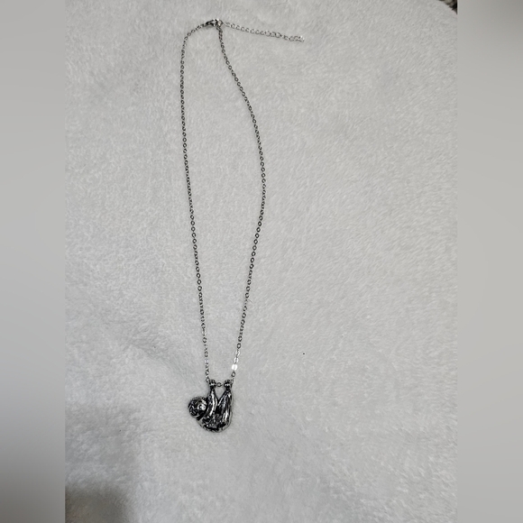 Sloth Silver Necklace- NWT - Picture 3 of 4
